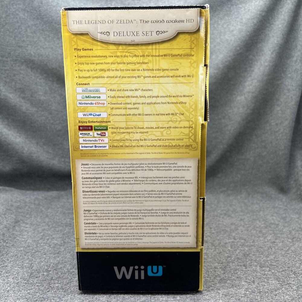 Nintendo Wii U Zelda Wind Waker HD Replacement BOX ONLY 32GB Deluxe Set - Picture 7 of 16